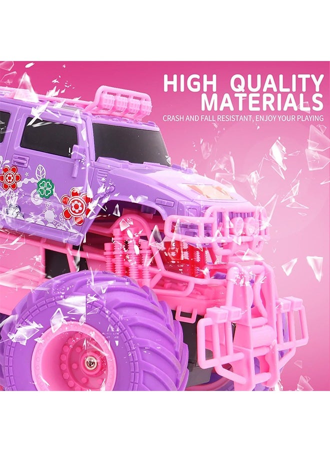JJRC 1:18 RC Car, Remote Control Car for Gifts Kids, 2.4 Ghz High Speed 20 Km/h RC Truck, All Terrains Pink Off Road for 4 5 6 7 8 9 Years Old Birthday Gifts for Kids& Adults  - Image 4