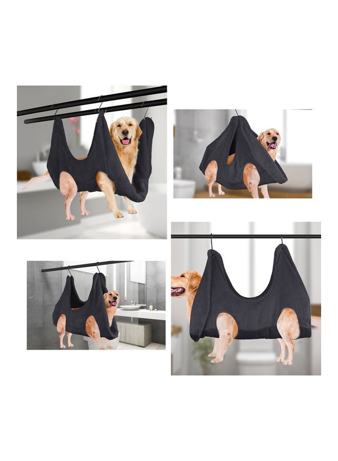NIBEMINENT 2 In 1 Dog Grooming Hammock Black - Image 2
