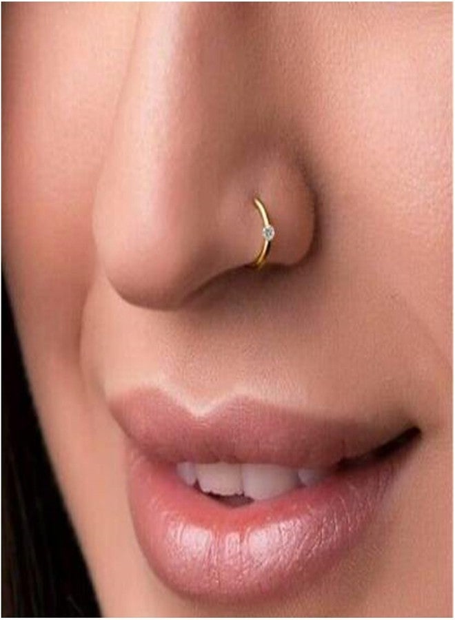 RENU CREATION House Of Common Brass Nose Stud White - Image 1