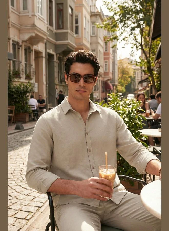 بوراتي Buratti Regular Fit Classic Collar Long Sleeve Shirt Men's SHIRT CF26S121640