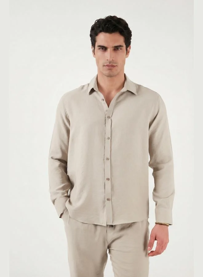 بوراتي Buratti Regular Fit Classic Collar Long Sleeve Shirt Men's SHIRT CF26S121640