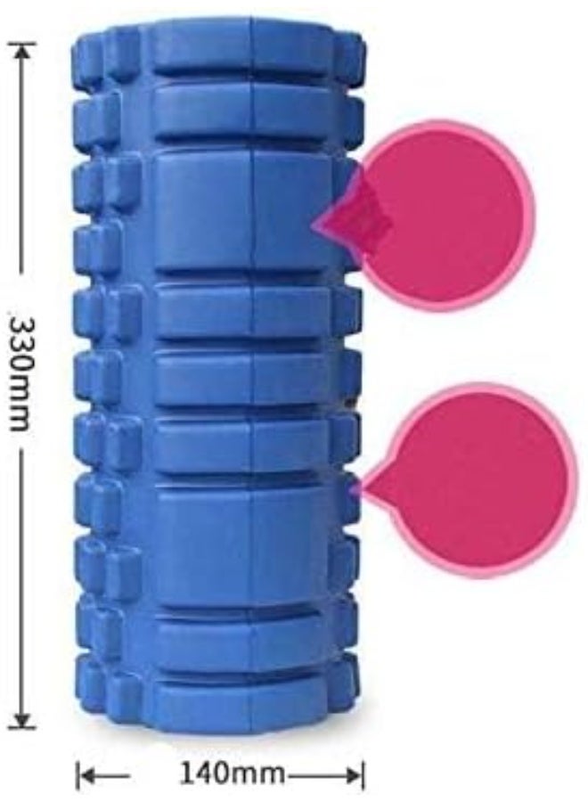 Massage Roller Yoga Pilates Column Massage Roller Fitness Equipment Exercise Body Massage Hollow Yoga Column Mace Floating Point Fitness Wheel - blue - Image 2