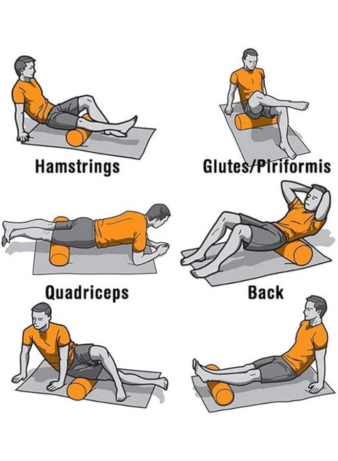 Massage Roller Yoga Pilates Column Massage Roller Fitness Equipment Exercise Body Massage Hollow Yoga Column Mace Floating Point Fitness Wheel - blue - Image 4