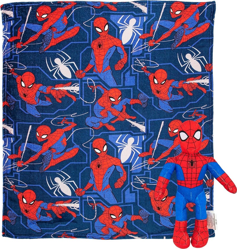 Northwest The Company Character Hugger Pillow & Silk Touch Throw Blanket Set, 40" x 50", Spider-Man - Fearless Spidey - Image 1