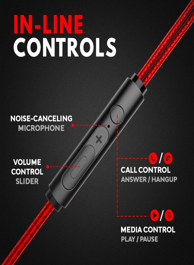 SpinBot سماعات SpinBot BattleBudz W20 للألعاب السلكية مع ميكروفون مزدوج | ميكروفون قابل للفصل، محركات مخصصة للألعاب بحجم 10 مم، أطراف أذن على شكل زعنفة سمكة القرش للهواتف المحمولة، الكمبيوتر/اللابتوب، Xbox One، PS4، PS5 (أحمر) - Image 3