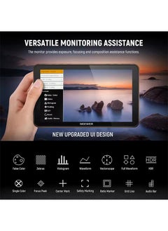 Neewer NEEWER F700 7" Camera Field Monitor, 2000nit HD 1920x1080 IPS Touch Screen with 3D LUT, 4K HDMI Loop in/Out with Peak Focus  - Image 5