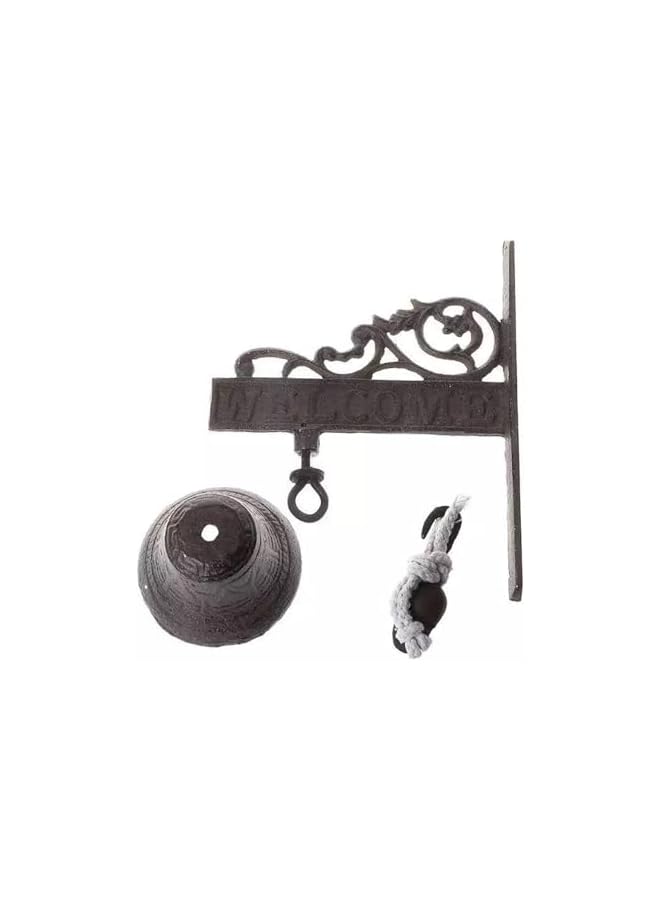 The Bros Outdoor Dinner Bell, Rustic Vintage Large Cast Iron Wall Mounted Metal Door Bell for Farm House Outside Decorative Accent Bells, Wall Clock, Iron Bells Creative Iron Decoration - Image 2