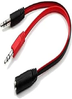 AUX Splitter 3.5mm 1 female to 2 male headphone and microphone