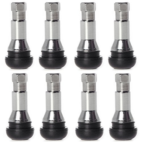 Circuit Performance Chrome Rubber Valve Stems TR413 30mm (8 Pieces) - Image 1