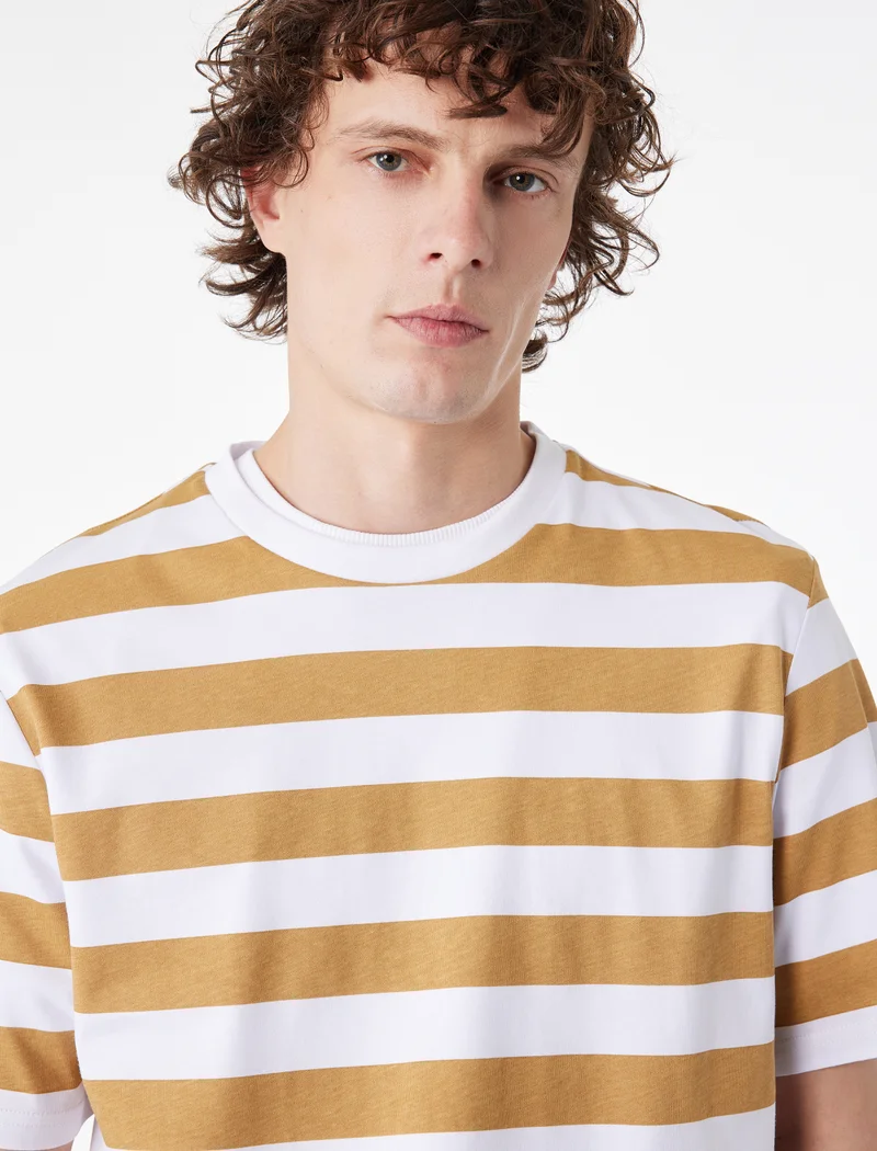 KOTON Cotton Striped T-Shirt