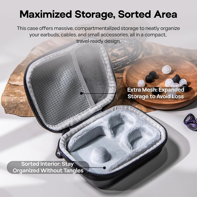 Linsoul ZiiGaat PELLEPOD Leather Earbud Case, Waterproof IEM Storage Box, Hard Carrying Bag, Protective Storage Box, Fit for Earphone ZS10 Pro, Zero: 2, EM6L, EW300, SuperMix 4, Orchestra Lite (Black) - Image 3