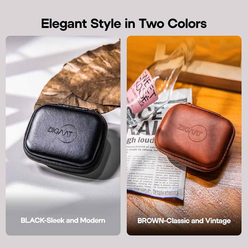 Linsoul ZiiGaat PELLEPOD Leather Earbud Case, Waterproof IEM Storage Box, Hard Carrying Bag, Protective Storage Box, Fit for Earphone ZS10 Pro, Zero: 2, EM6L, EW300, SuperMix 4, Orchestra Lite (Black) - Image 5