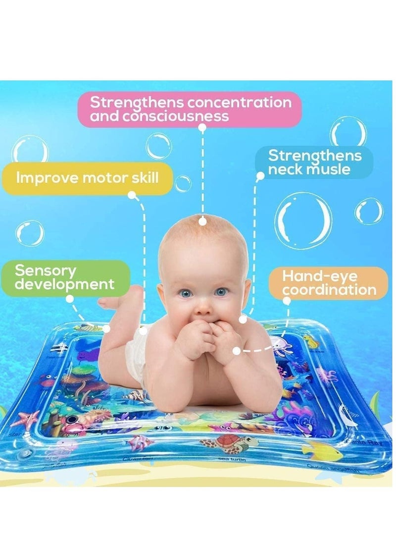 SYOSI Kid Inflatable Tummy Time Water Play Mat Toys for Infants Toddlers Perfect Sensory 3 6 9 Months Newborn Baby Girls Boys Early Development Activity Centers  - Image 2