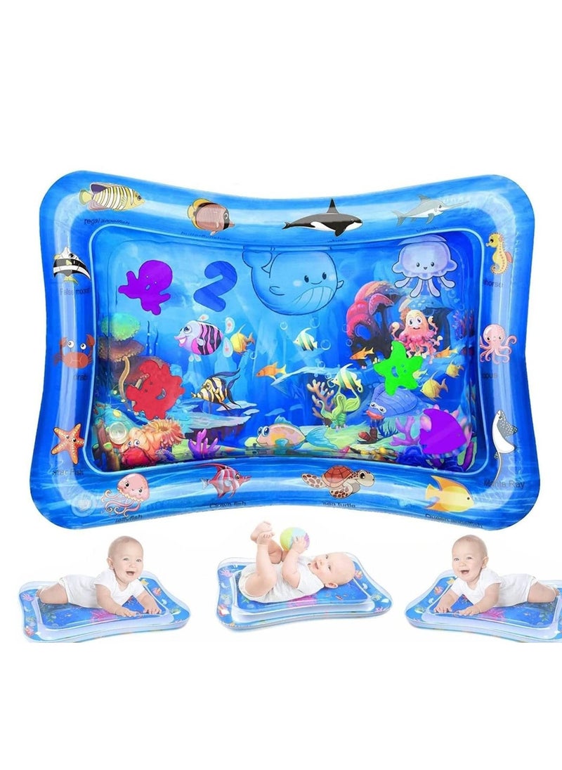 SYOSI Kid Inflatable Tummy Time Water Play Mat Toys for Infants Toddlers Perfect Sensory 3 6 9 Months Newborn Baby Girls Boys Early Development Activity Centers  - Image 1