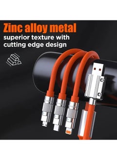 Home Clearance Sale Versatile Charging Solution: Encounter Lightning-speed 120W Charging With Our All-in-one USB Type-C Charging Cable. Perfect For IPhones, Android Devices, And Tablets, This Cable Facilitates A/C To Phone And Type C Connections To Ensure Effective Charging.  - Image 1