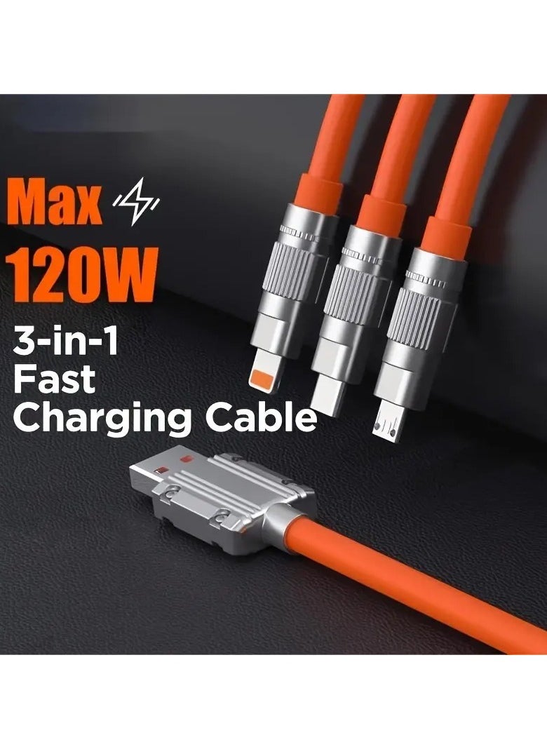 هوم كليرانس سايل حل الشحن متعدد الاستخدامات: واجهة سرعة البرق 120W الشحن مع كابل الشحن USB من النوع C. مثالية لأجهزة iPhone وأجهزة Android والأجهزة اللوحية ، يسهل هذا الكابل تكييف الهواتف واتصالات النوع C لضمان الشحن الفعال.  - Image 2