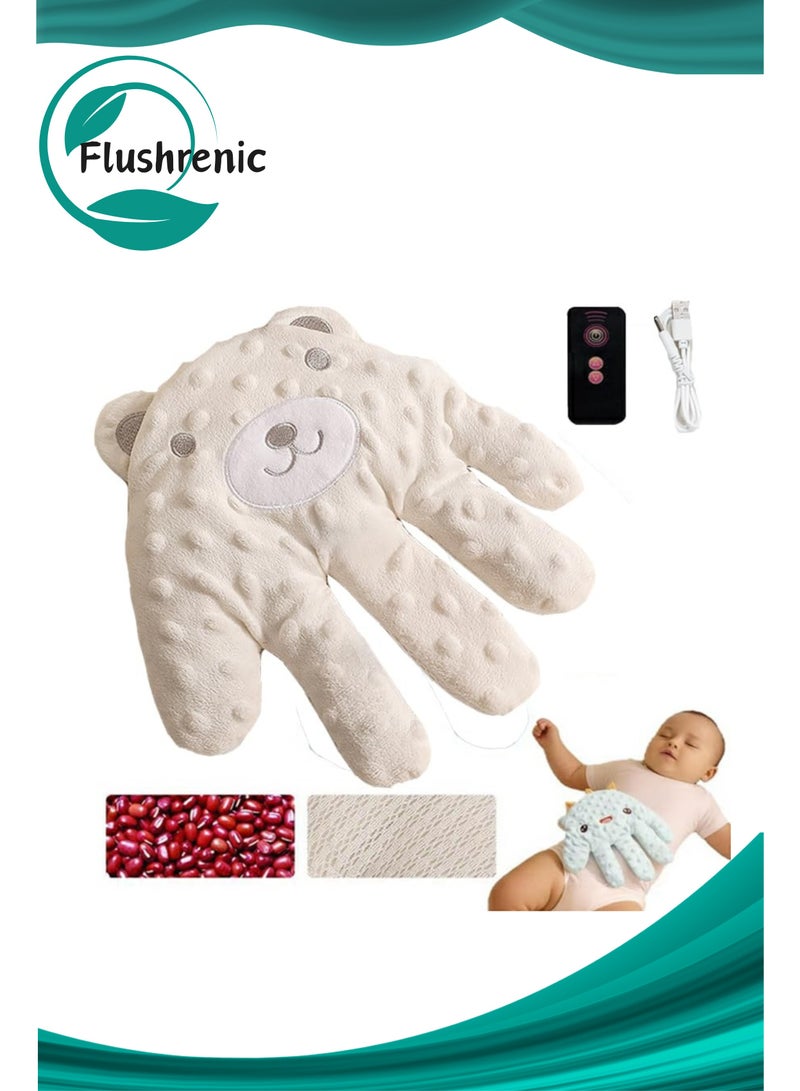 Flushrenic Baby Soothing Palm, Baby Patter for Sleep, Baby Startle Prevention Hand Glove, Electric Baby Hand Sleep Soothers Pillow, Red Bean Filling, Cute for Newborns, Baby Girl, Baby Boy - Image 1