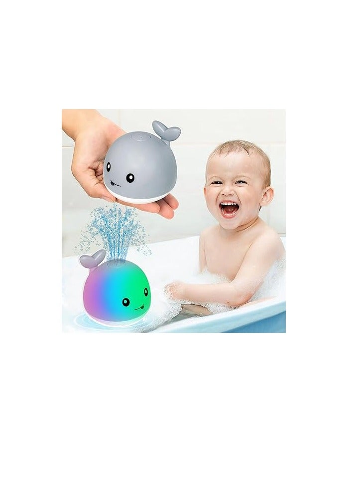 PROMASS Toys Whale Automatic Spray Water Bath Toy with Double Layer Waterproof, LED Light, Induction Sprinkler Bathtub Shower Toys for Toddlers Kids Boys Girls, Pool Bathroom Toy for Baby - Image 1