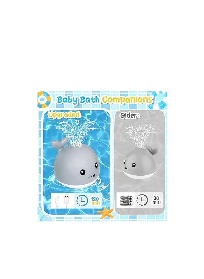 PROMASS Toys Whale Automatic Spray Water Bath Toy with Double Layer Waterproof, LED Light, Induction Sprinkler Bathtub Shower Toys for Toddlers Kids Boys Girls, Pool Bathroom Toy for Baby - Image 4