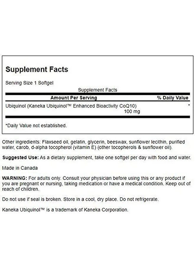 SWANSON Ubiquinol 100 Milligrams 120 Sgels - Image 3