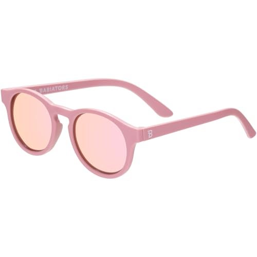 Babiators Polarized Keyhole | Pretty in Pink | Pink Mirrored Lens | Ages 3-5 - Image 1