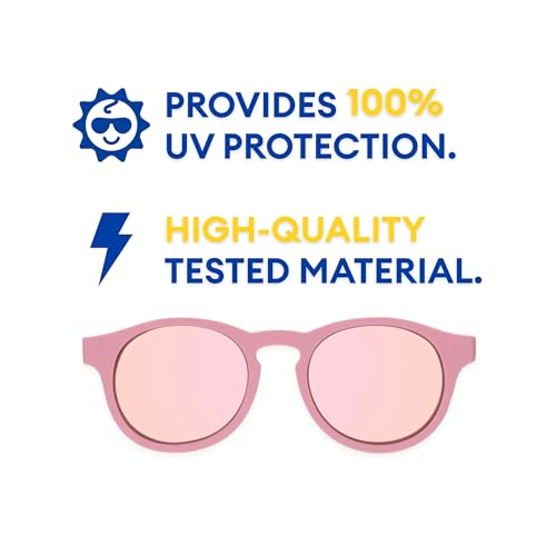 Babiators Polarized Keyhole | Pretty in Pink | Pink Mirrored Lens | Ages 3-5 - Image 3