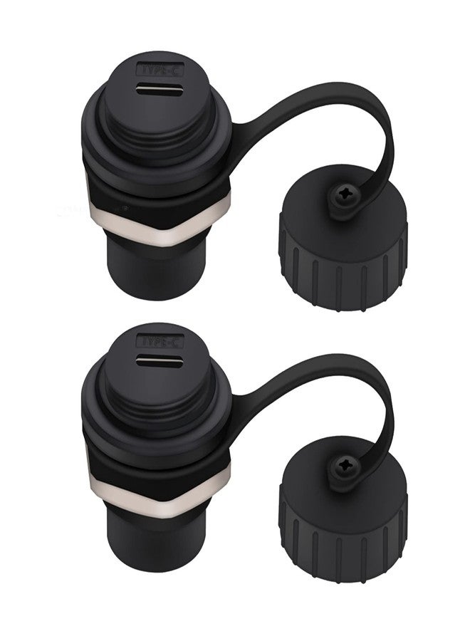 PENGLIN وصلة تمديد USB 3.1 من النوع C من PENGLIN (عبوة من قطعتين)، محول USB-C أنثى إلى أنثى، مقبس تركيب لوحة DIY مع غطاء واقٍ من الغبار - Image 1