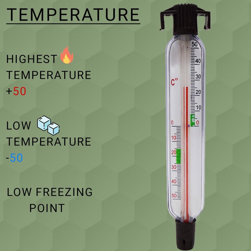 MCP Plastic Deep Freezer ILR Alcoholic Thermometer Range (-50 degree to +50 dgree Celsius), Pack Of 1 - Image 2