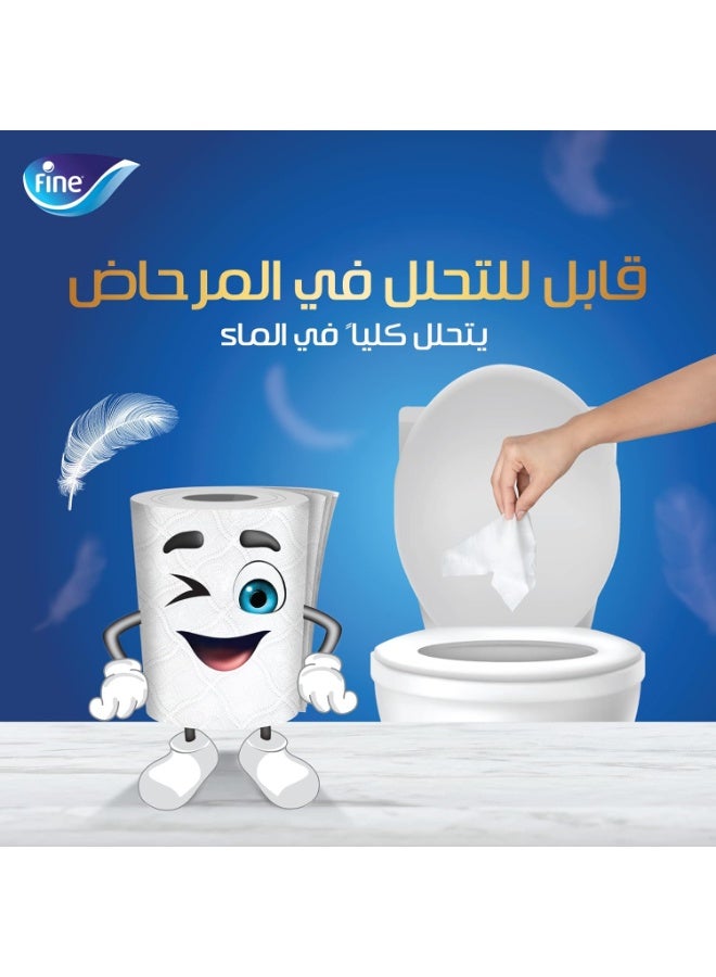 فاين ورق تواليت ديلوكس 3طبقات عالي الامتصاص، 140منديل * 12رول - Image 5