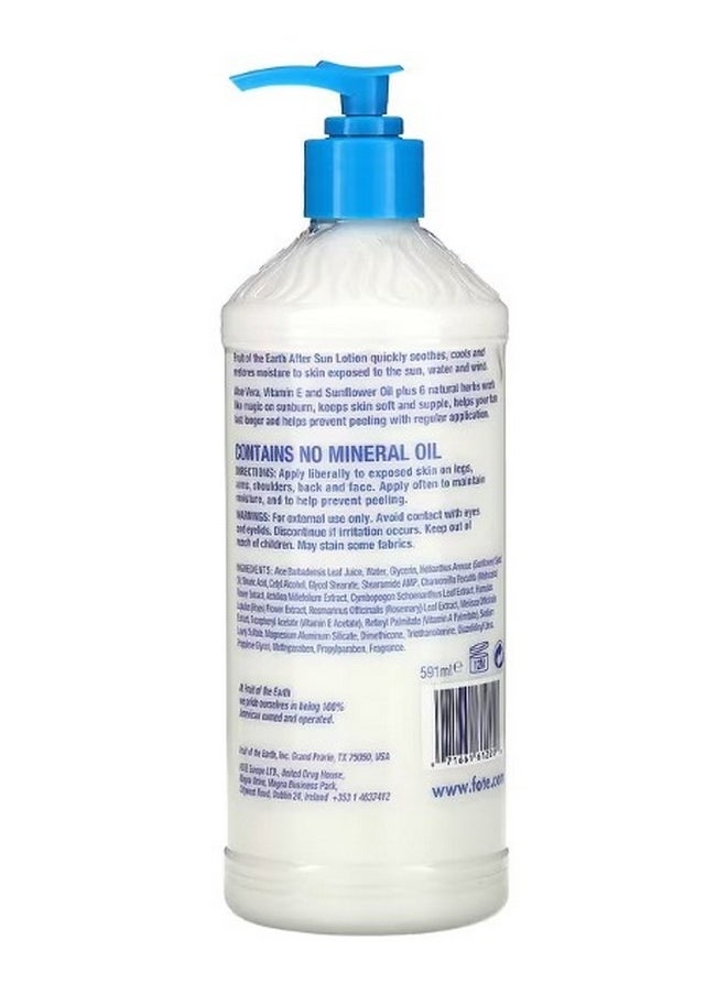 Fruit of the earth Aloe Vera After Sun Lotion 20 fl oz 591 ml  - Image 2