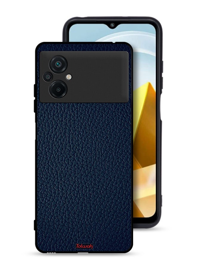 Tolwak Xiaomi Poco M5 4G Protective Case Cover Leather Pattern - Image 1
