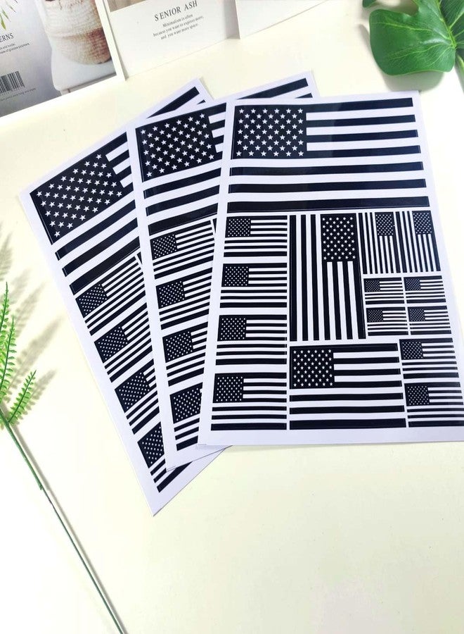 QQSD Black USA Flag Sticker US American Decal in Multiple Sizes,3 Pack, 11.7 x 8.3 Inches - Image 4