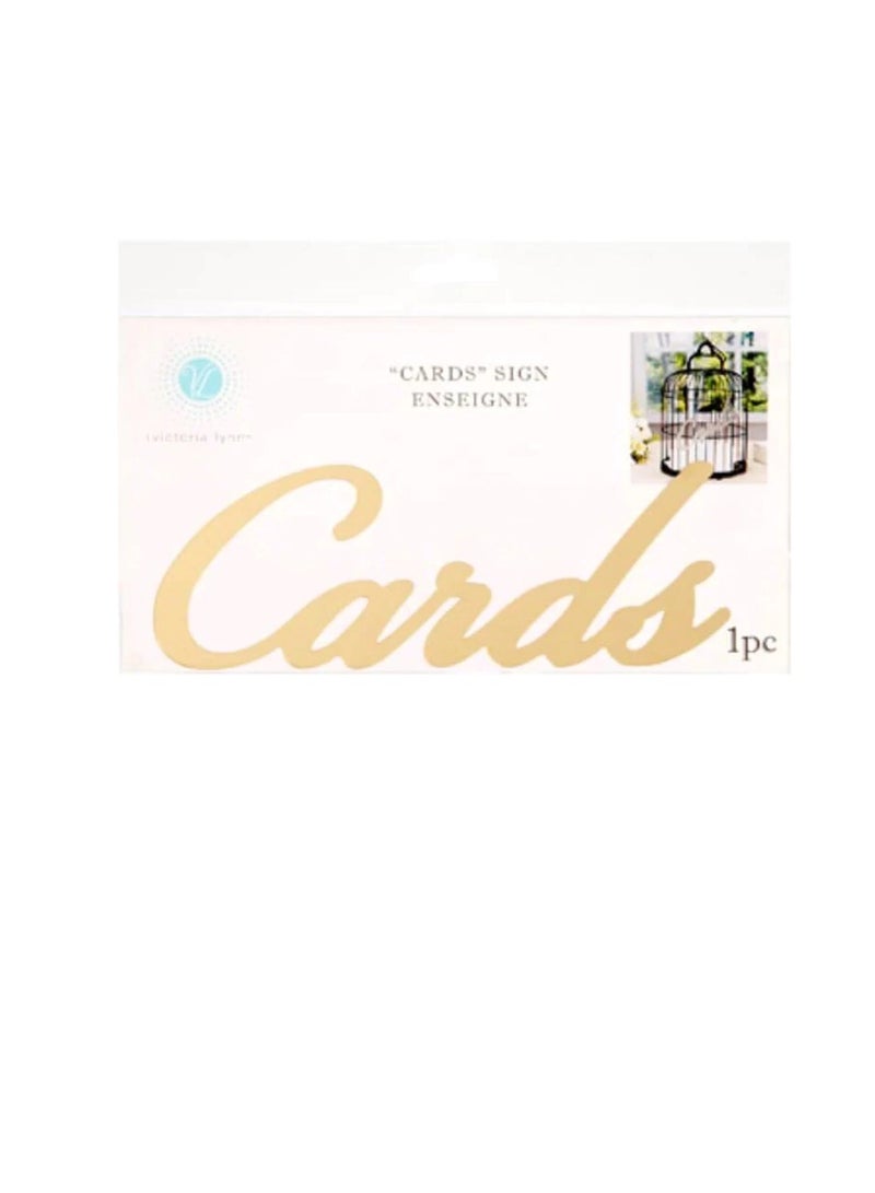 تسجيل بطاقات الزفاف مرآة ذهبية 8 × 2.75 بوصة - Image 1