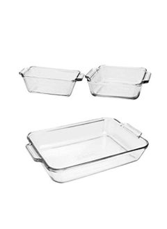 Anchor Hocking Glass Baking Dishes for Oven, 3 Piece Set (3 Qt Glass Casserole Dish, Cake Pan, and Bread Pan) - pzsku/ZA79E9E49BAEDC7EB6D86Z/45/_/1736591477/b879a3f4-b521-426e-94f5-2091a456c42d