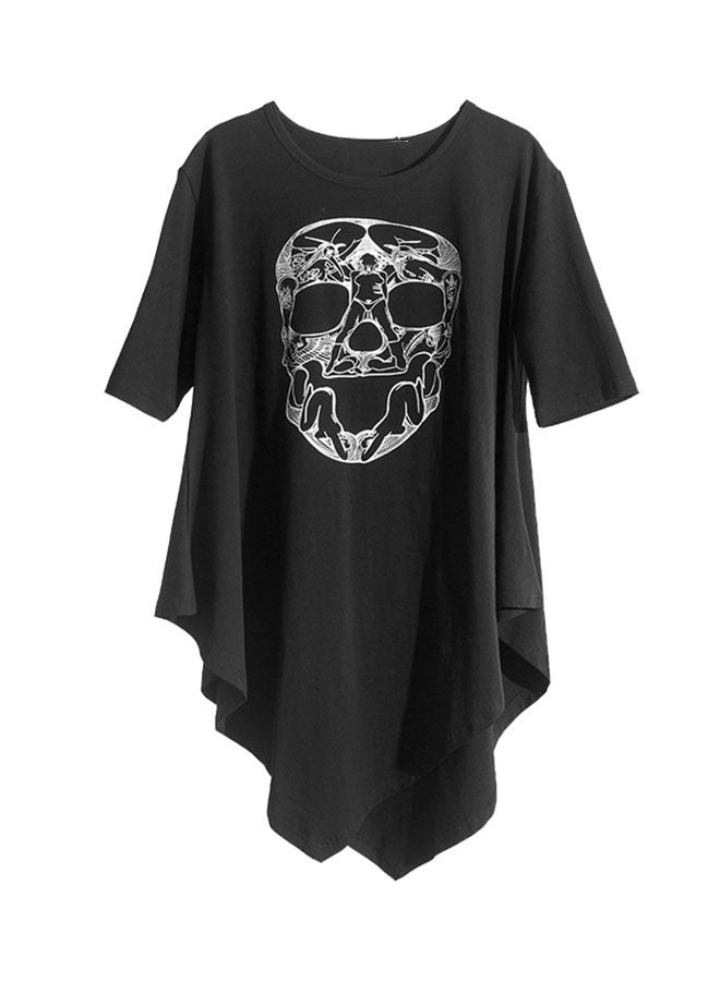 Summer men's loose pointed hem short-sleeved T-shirt - Image 1
