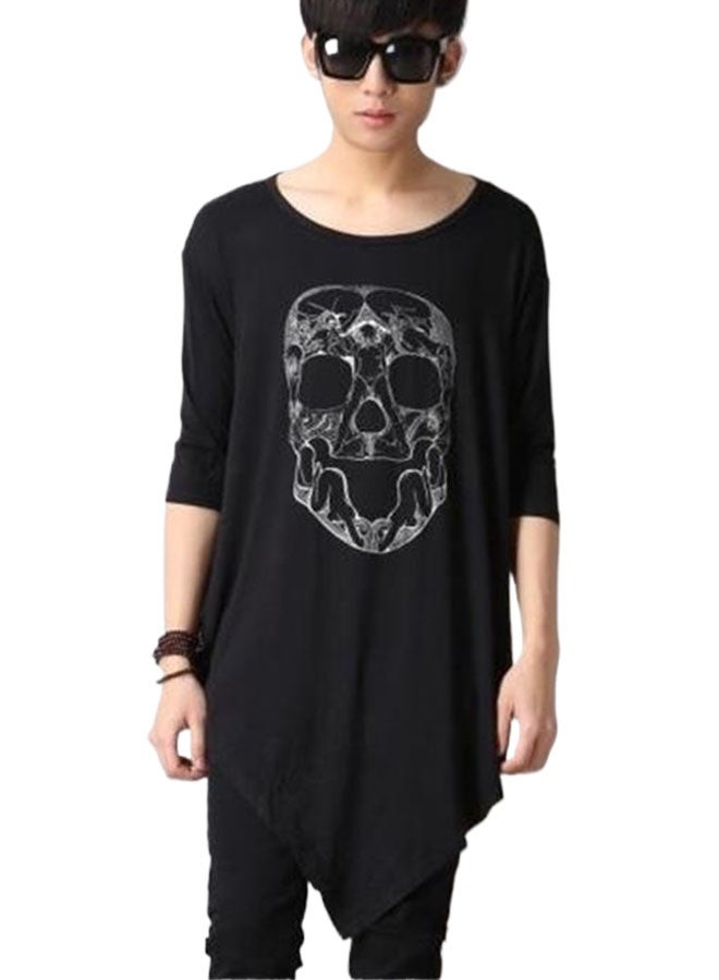 Summer men's loose pointed hem short-sleeved T-shirt - Image 2