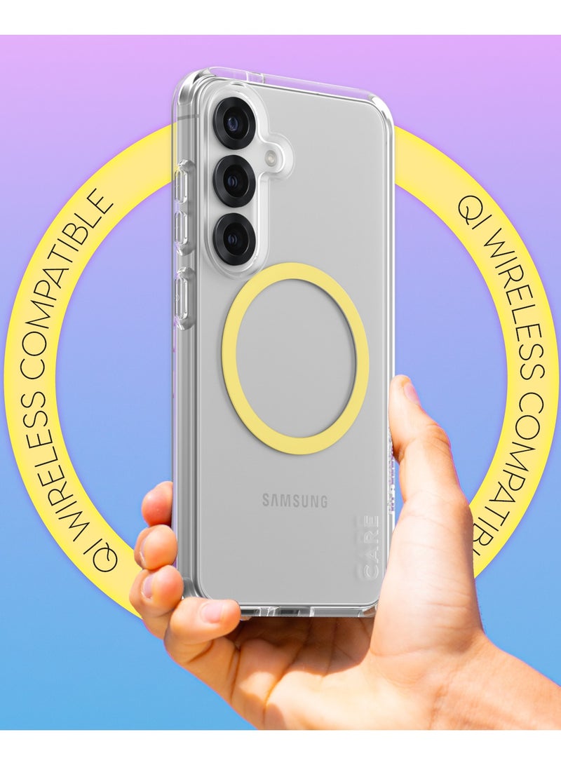 PanzerGlass حافظة قتال حضري من CARE بواسطة PanzerGlass لجهاز Samsung Galaxy S25 متوافقة مع الشحن اللاسلكي Qi، حماية من السقوط عسكرية، ضمان عدم الاصفرار لمدة سنة، حافظة Galaxy S25، شفافة-شاردونيه - Image 3