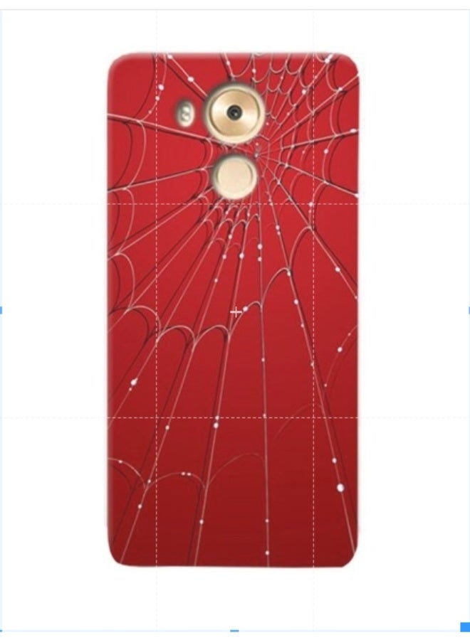 غطاء حماية واقٍ بنقش شبكة العنكبوت لهاتف هواوي ميت 8 أحمر