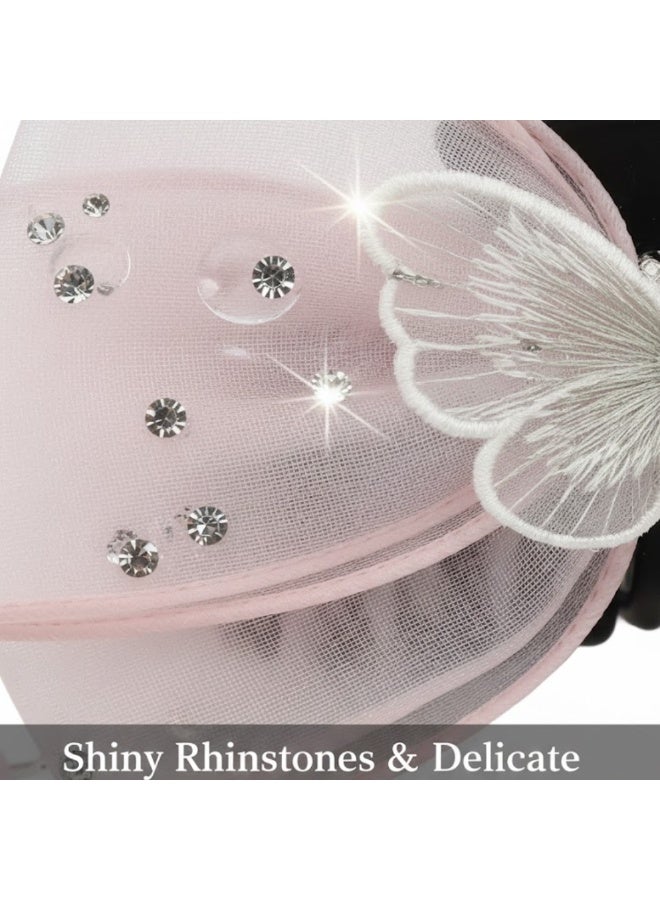 Dantiya Butterfly Hair Claw Clip for Women & Girls – Elegant Bow Hair Clip with Crystal Details, Strong Hold Decorative Claw Clip for Daily Wear, Parties & Gifts–Girls Fashion Hair Accessories for Styling, Pinning Bangs, Buns & Everyday Hairstyles - Image 2