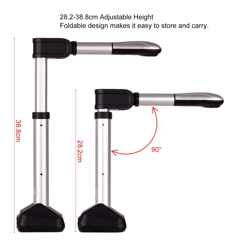 Document Scanner 4640*3452 HD Camera - 1 Second Efficient Scanning Intelligent Correction Portable Silver Scanner for Office Classroom Library Bank Hospital - Image 4