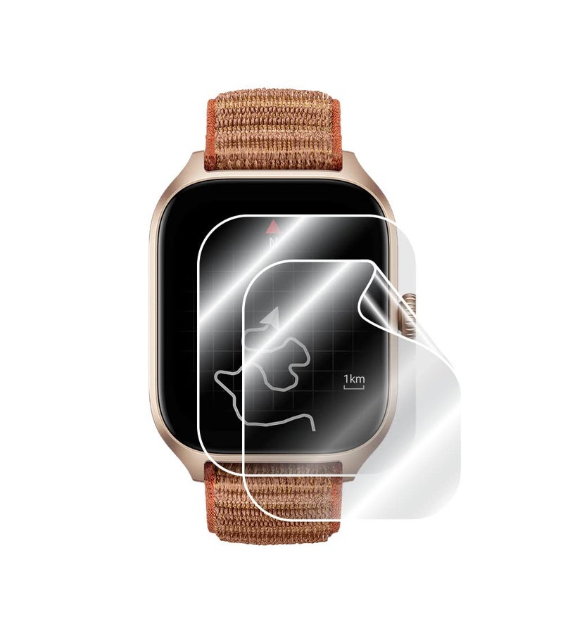 IPG for Amazfit GTS 4 Smart Watch Screen Protector (2 Units) Invisible Ultra HD Clear Film Anti Scratch Guard-Smooth/Self-Healing/Bubble -Free for GTS 4 - Image 1