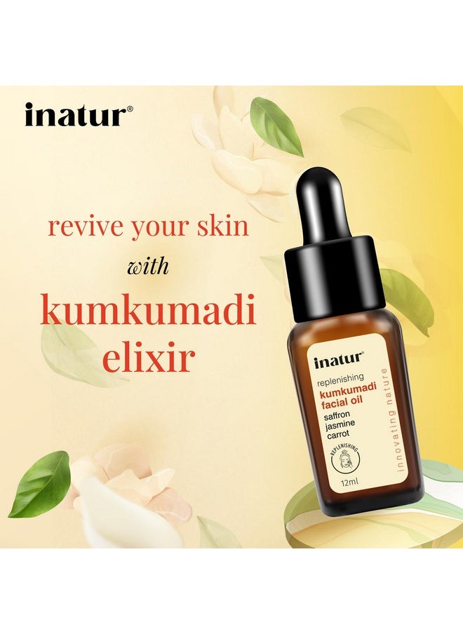INATUR Kumkumadi Facial Oil| Radiant Glow, Reduces Pigmentation And Blemishes| With Ayurvedic Formulation| For All Skin Type| 12Ml  - Image 5