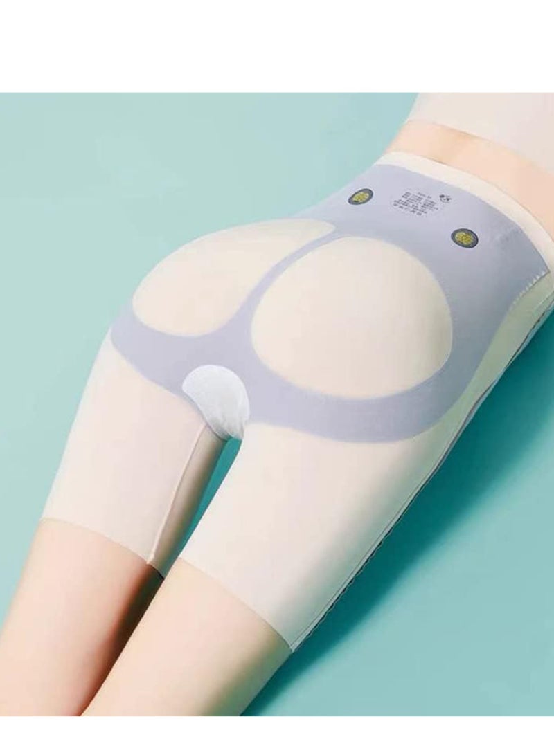 Excefore بنطلون تحكم في البطن بخصر مرتفع، ملابس داخلية عالية الخصر للنساء، مشد لاستعادة الألياف، شورت خفيف للتحكم في البطن، بنطلون رفع الفخذ والبطن والورك، ملابس داخلية مقاس L - Image 3