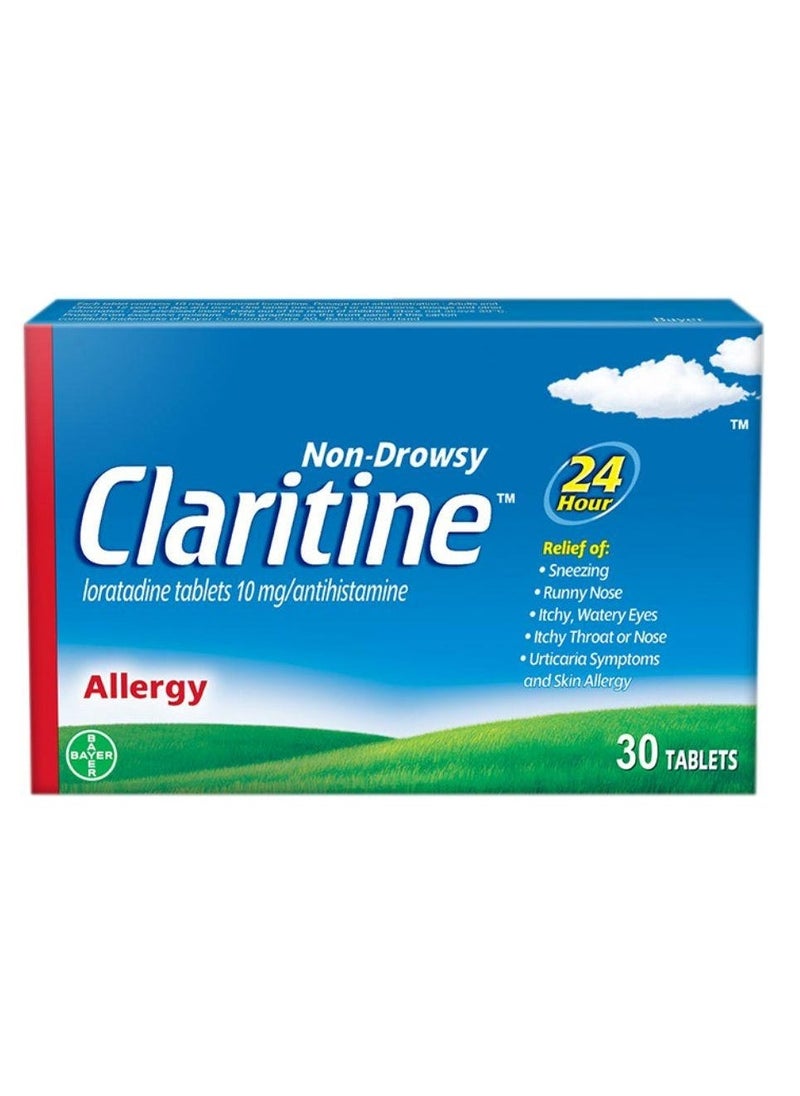 BAYER Claritine 10 mg for allergy Tablets 30's