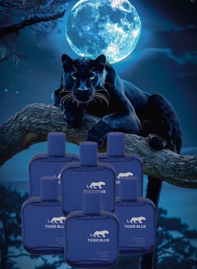 TRI 6 Pieces Tiger Blue Perfume 100ML - Image 1
