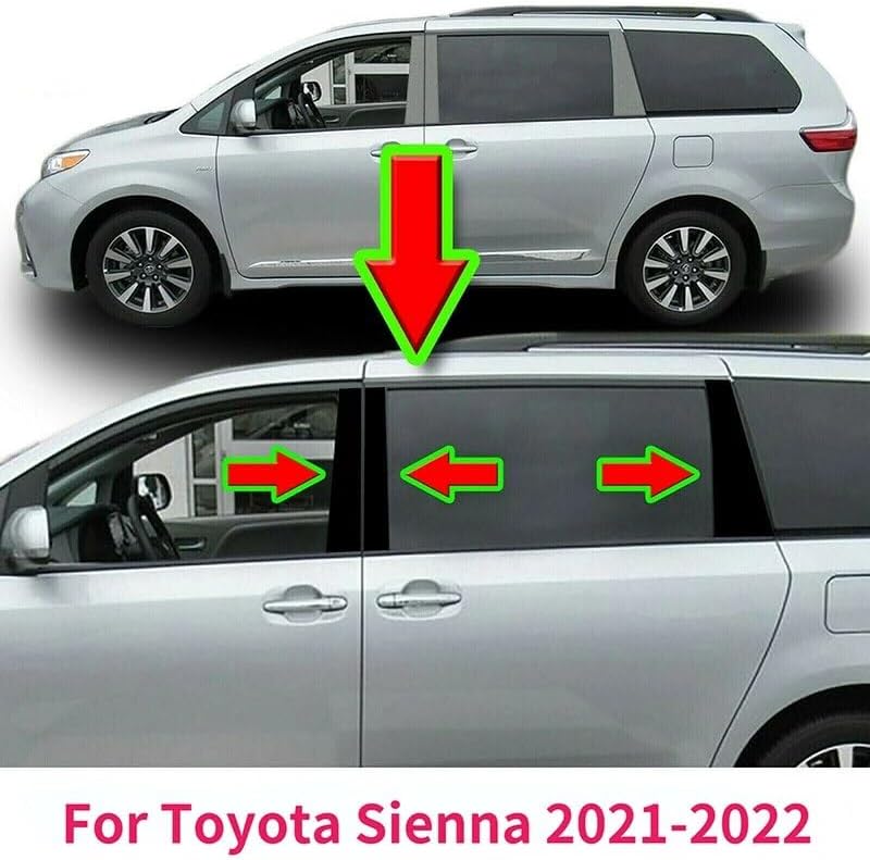DEMULAX Glossy Black Pillar Posts for Toyota Sienna - Image 4