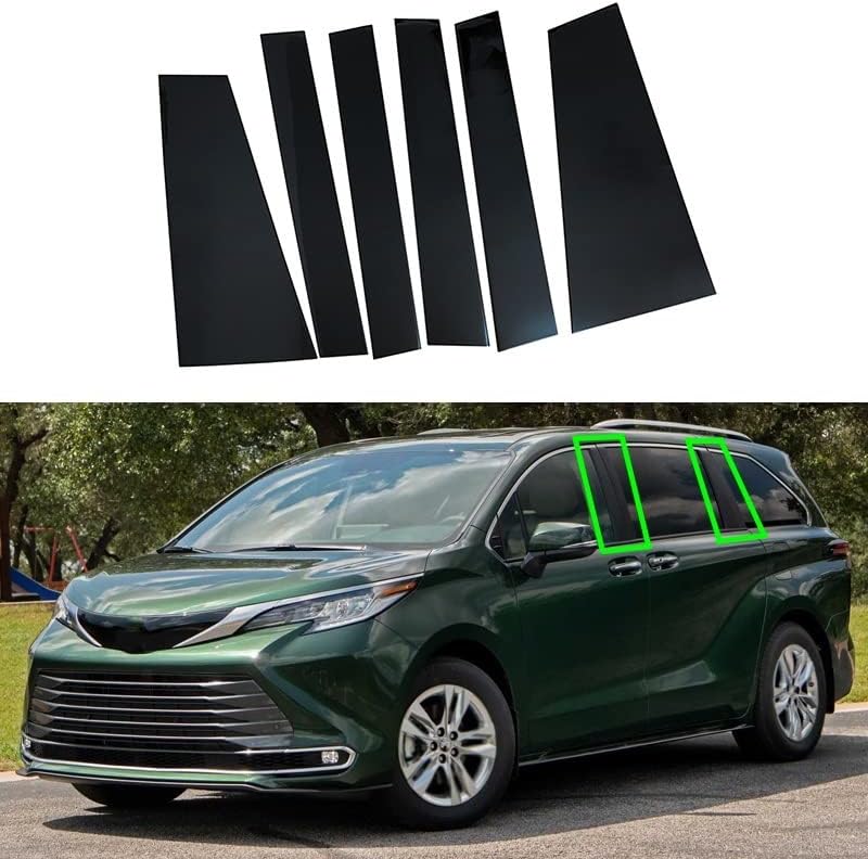 DEMULAX Glossy Black Pillar Posts for Toyota Sienna - Image 2