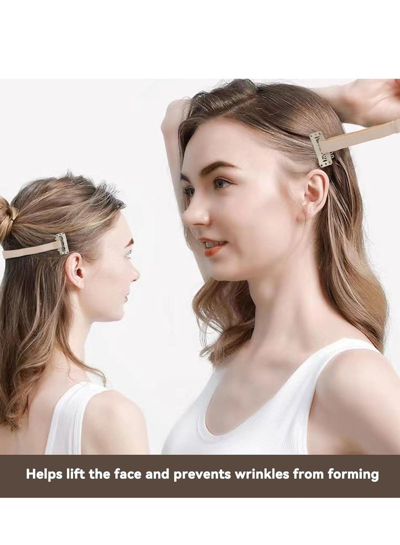 5pcs Face Lift Hair Bands, with Clip Adjustable Elastic Face Lift Tape Face Strap for Women Face Shaping