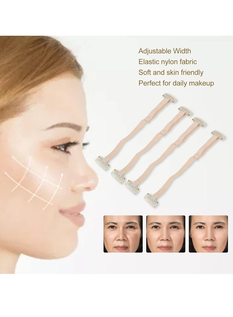 5pcs Face Lift Hair Bands, with Clip Adjustable Elastic Face Lift Tape Face Strap for Women Face Shaping
