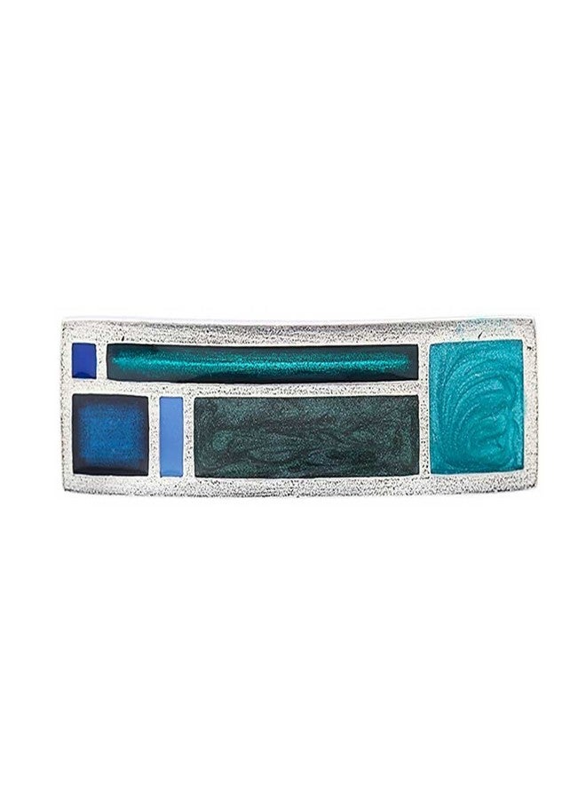 Danforth - Riversong/Twilight Barrette Large - Handcrafted Pewter Barrettes For Women - Large French Clip - Thick Hair Friendly - 3 3/8" long x 13/16" high, Made In USA - Image 1